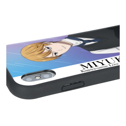 『かぐや様は告らせたい?~天才たちの恋愛頭脳戦~』描き下ろしイラスト 白銀御行 雨の日のお出かけver. 耐衝撃グリップ iPhoneケース